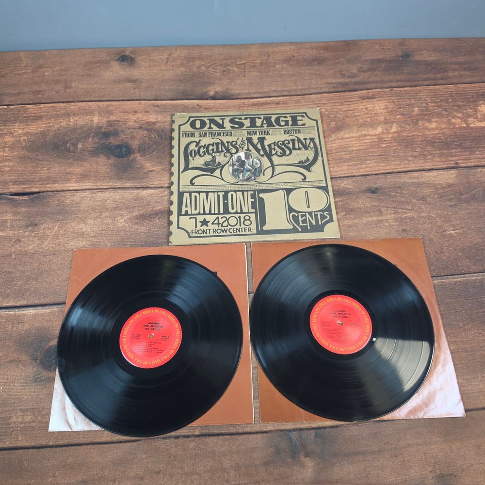 Columbia Loggins and Messina On Stage Vinyl LP 12" Black Good Double Album 1974